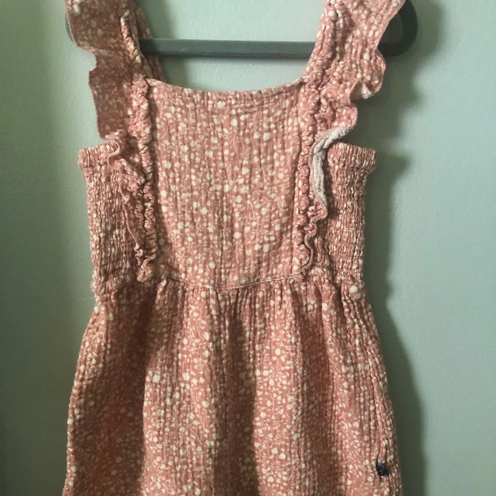Girls' Pink Smocked Ruffle Romper 5T